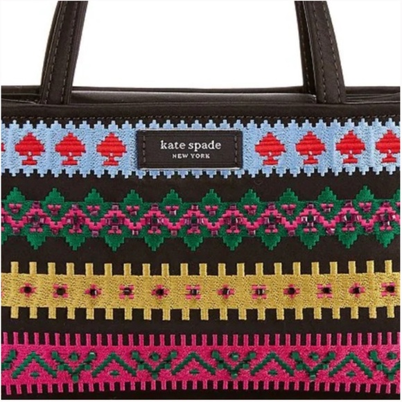 Kate Spade MANHATTAN CARNIVAL FAIR ISLE Purse Mini Tote with Crossbody Strap - Picture 4 of 13